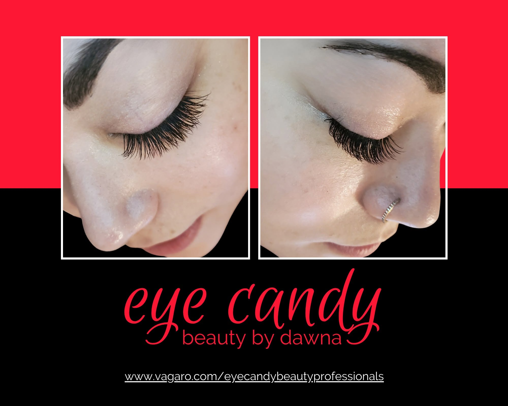 Lash lift and tint result